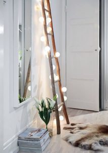 Guirlande-led-echelle-deco-nature
